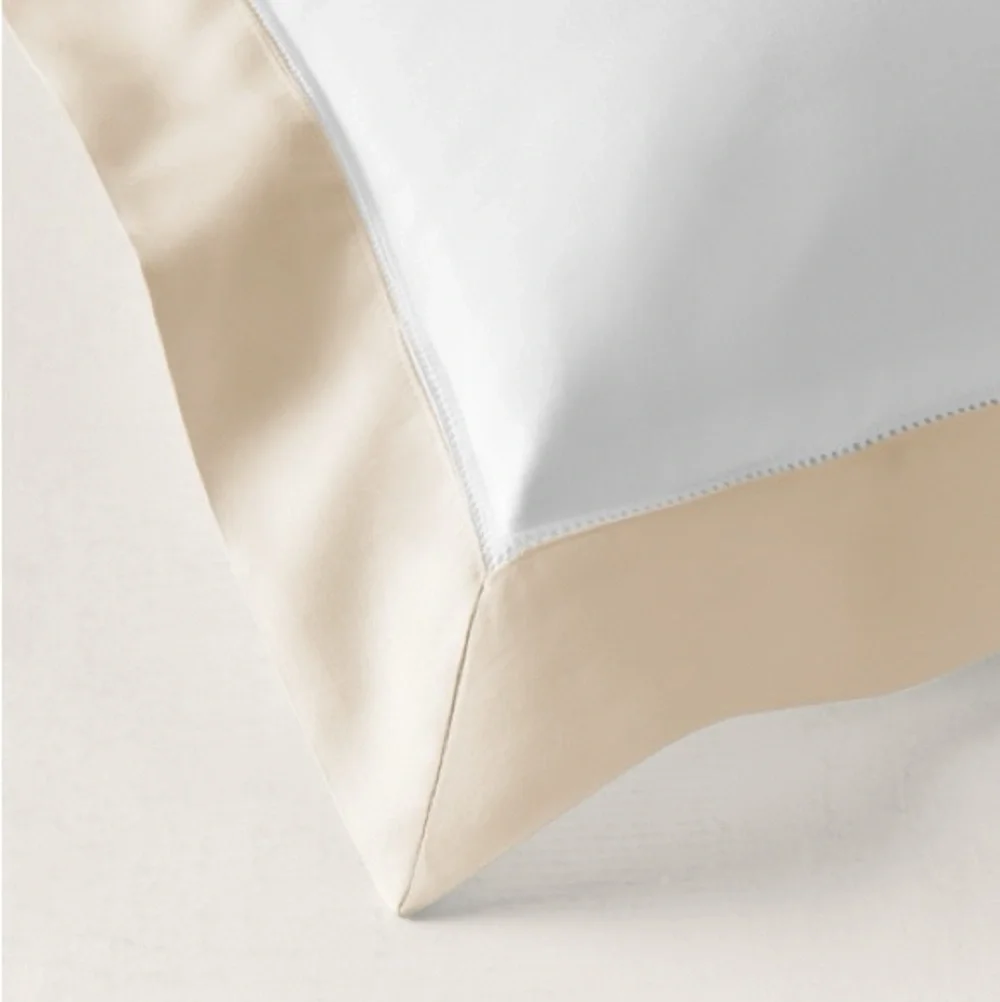 Set Of 2 Ralph Lauren White Coastal Sand Organic Sateen Euro Sham 26 X 26 Pair